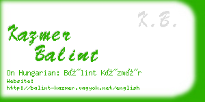 kazmer balint business card